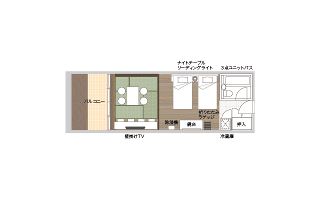 部屋の間取り図を拡大して見る