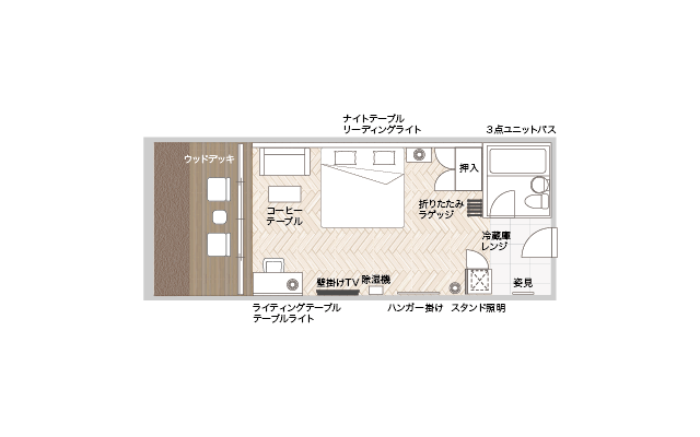 部屋の間取り図を拡大して見る