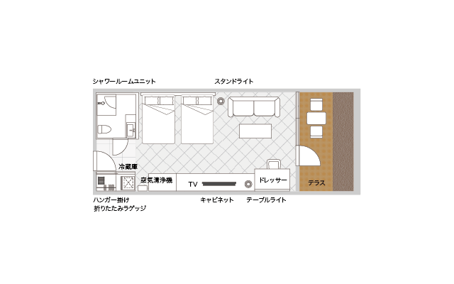 部屋の間取り図を拡大して見る