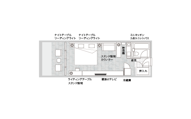部屋の間取り図を拡大して見る