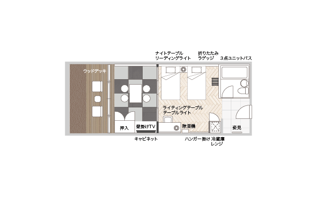 部屋の間取り図を拡大して見る