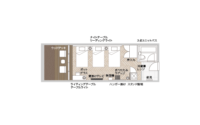 部屋の間取り図を拡大して見る