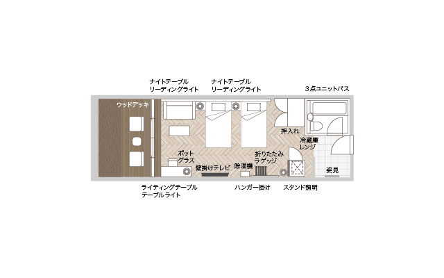 部屋の間取り図を拡大して見る