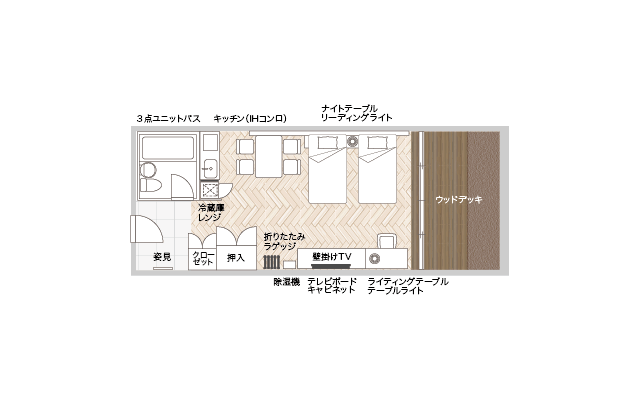 部屋の間取り図を拡大して見る